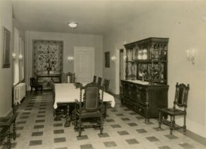 Armstrong Manor, dining room, 1928