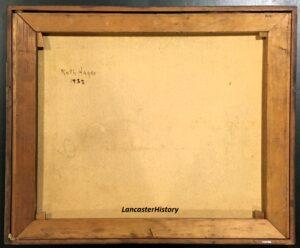 Back of bridge painting showing name of artist and date of painting