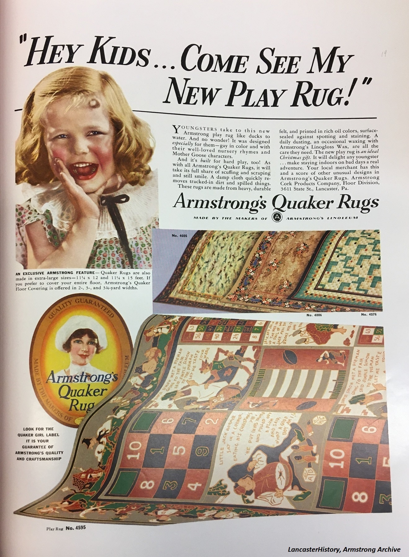 Nursery Rhyme Time with Armstrong Quaker-Felt Rugs - LancasterHistory