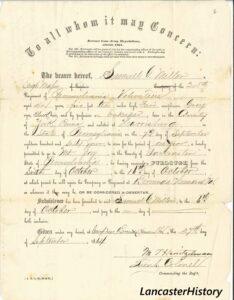 10-Day Furlough request form for Samuel Miller