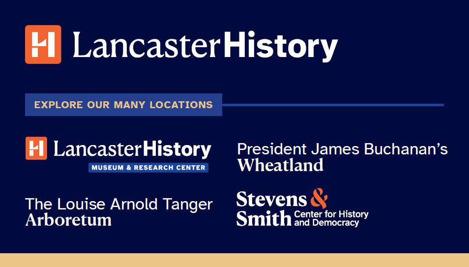 A graphic showing the LancasterHistory brand and its other locations and their logos.