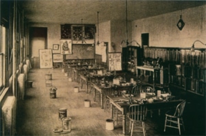 Image of a classroom in the Science Building in the Milton Hershey School.