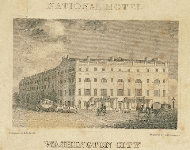 Engraving of The National Hotel in 1837