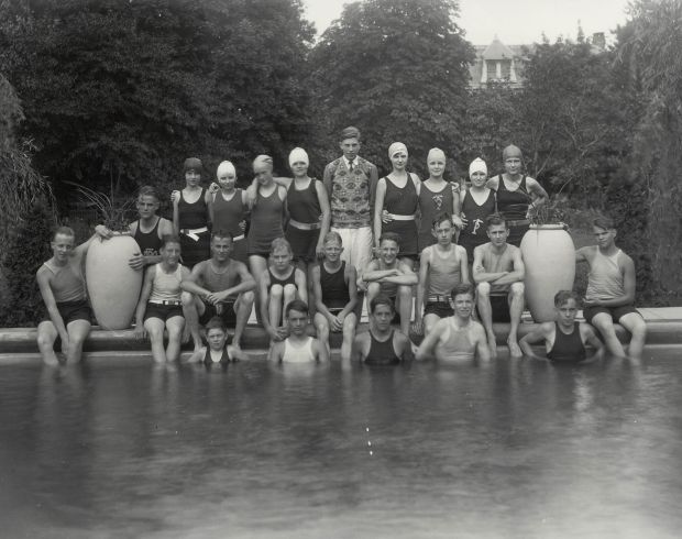 Swimming at the Keiper Long home in the 1920s