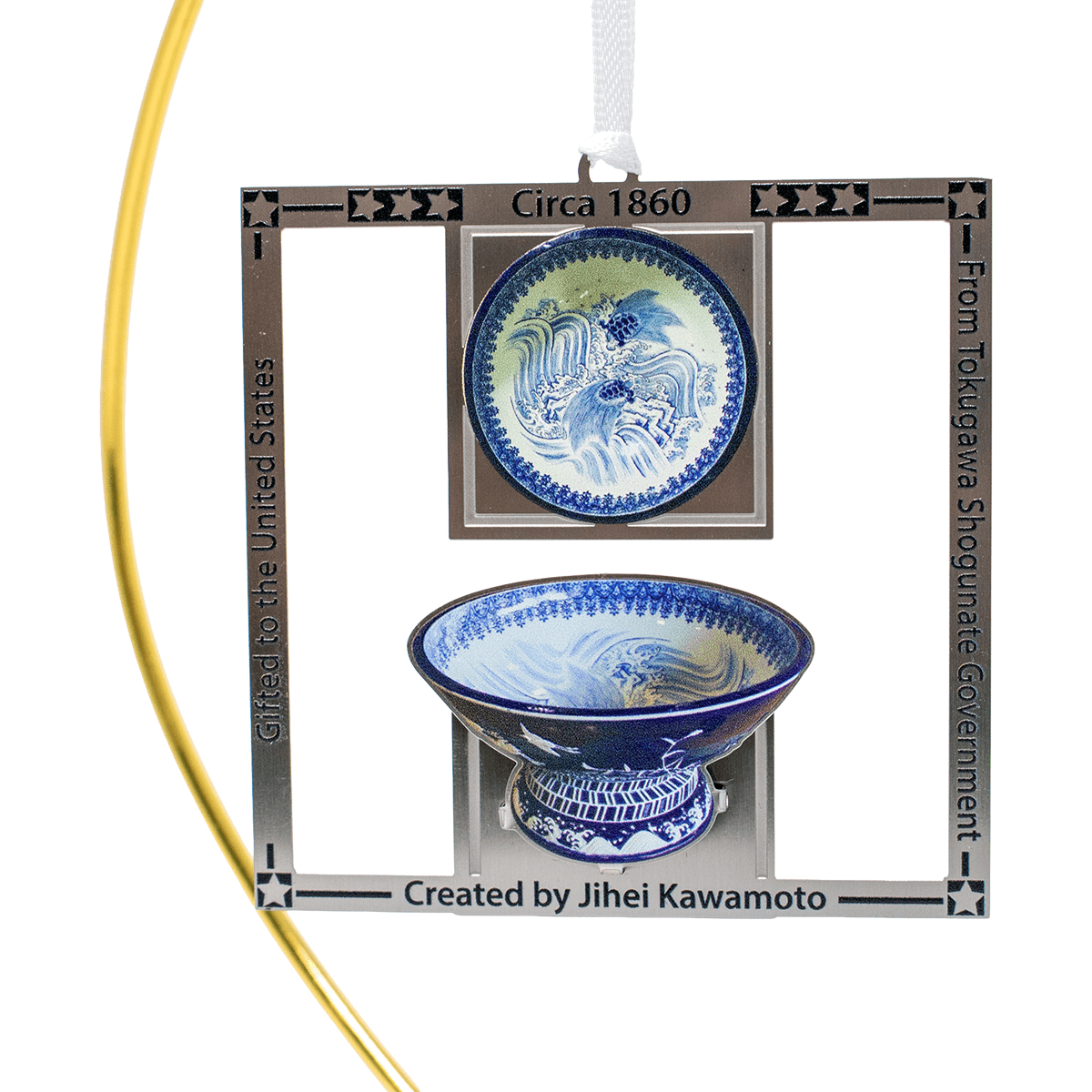 Emperor's Porcelain Bowl Ornament