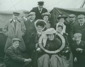 Image of Milton and Catherine Hershey aboard the SS Kaiser Auguste Victoria.