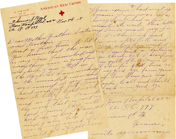 two letters from hospital
