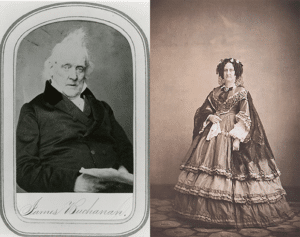 Images of Buchanan (left) and Mrs. Cornelia Van Ness Roosevelt (right).