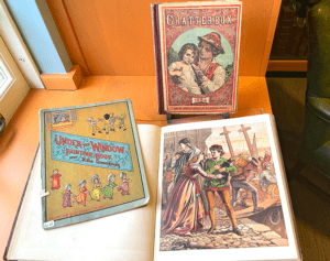 A selection of historical children's books.