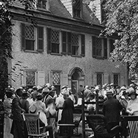 In June 1902, Frank Reid Diffenderfer and friends visited Blanche Nevin, esteemed sculptor, at her home, Windsor Forge.
