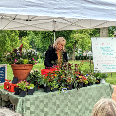 Master Gardener Christine Abel gives a presentation on container gardening as part of the Nature Series.