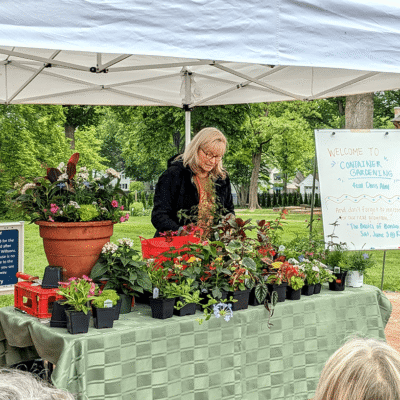 Master Gardener Christine Abel gives a presentation on container gardening as part of the Nature Series.
