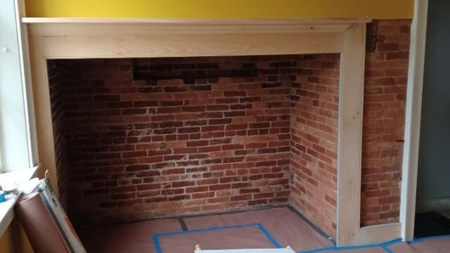 A protective paper covering applied to the floor in preparation for plasterwork.