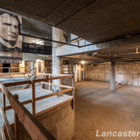 Underground Exhibition Space Showing Ramp to Cistern