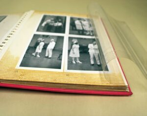 The adhesive in magnetic albums can damage photographs